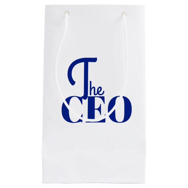 Bolsa De Regalo Pequeña Modern Minimal The CEO Blue (Anverso)