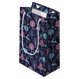 Bolsa De Regalo Pequeña Modern Night Forest Deer