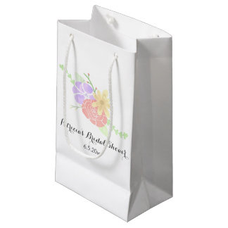 Bolsa De Regalo Pequeña Moderna acuarela floral ducha de novia