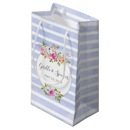 Bolsa De Regalo Pequeña Moderna acuarela floral Rosa de la banda de la Mar