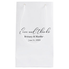 Bolsa De Regalo Pequeña Moderna caligrafía Minimalista Boda amor gracias