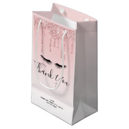 Bolsa De Regalo Pequeña Moderno negocio de Purpurinas rosados con gafas y