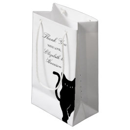 Bolsa De Regalo Pequeña Moderno y caprichoso Boda de gato negro gracias a 