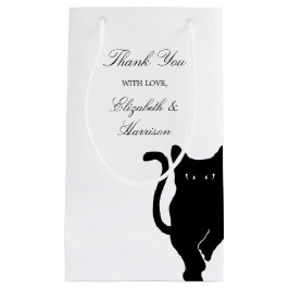 Bolsa De Regalo Pequeña Moderno y caprichoso Boda de gato negro gracias a 