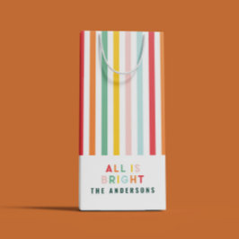 Bolsa De Regalo Pequeña Modernos y luminosos Navidades de familia minimali