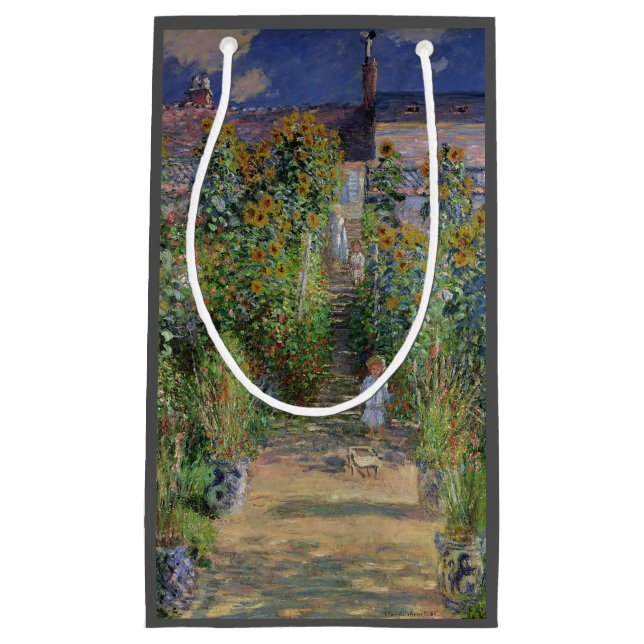 Bolsa De Regalo Pequeña Monet Garden Vetheuil Impresionim Pintura (Anverso)