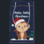 Bolsa De Regalo Pequeña Monkey Christmas Snow Winter Animals Monkeys Small<br><div class="desc">The monkey for Christmas with fairy lights. Funny animals with gifts and snow for the holidays. Also funny for christmas in July. Monkeys are cute animals and perfect for Christmas.</div>