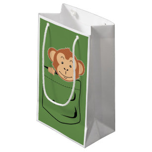 Bolsa De Regalo Pequeña Mono en bolsillo
