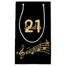 Monograma de notas de música oro negro de la fiest