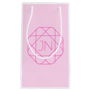 Bolsa De Regalo Pequeña Monograma genial, estilo de logotipo moderno Ros