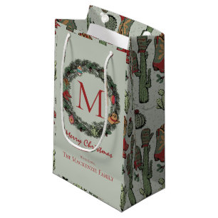 Bolsa De Regalo Pequeña Monogramación de Navidades de país
