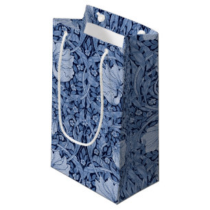 Bolsa De Regalo Pequeña Monotona azul impernel. William Morris