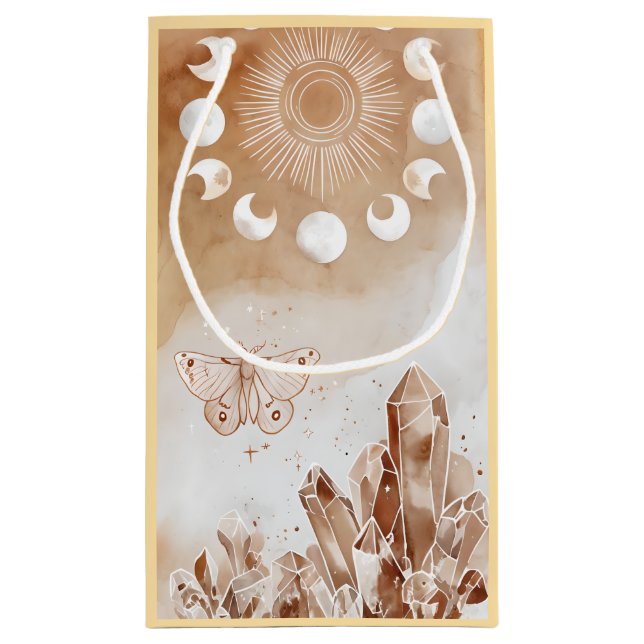 Bolsa De Regalo Pequeña Moon Phases and Moth (Reverso)
