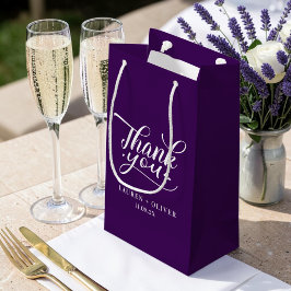 Bolsa De Regalo Pequeña Morado | Agradecimiento de Boda Minimalista