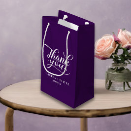 Bolsa De Regalo Pequeña Morado | Agradecimiento de Boda Minimalista