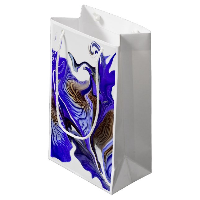 Bolsa De Regalo Pequeña Morado Iris Flower Swirls (Angulo Anverso)