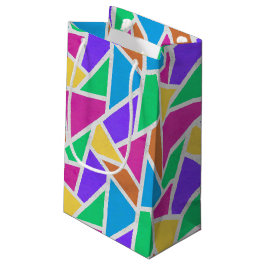 Bolsa De Regalo Pequeña Mosaico de colores vivos del arcoiris