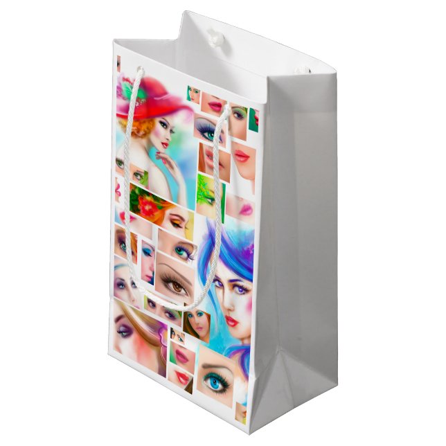 Bolsa De Regalo Pequeña Mujer abstracta (Angulo Anverso)