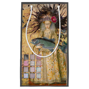 Bolsa De Regalo Pequeña Mujer Piscis Vintage Clásico Gótico