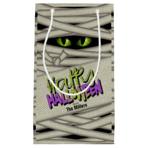 Bolsa De Regalo Pequeña Mummy Eyes Halloween Green ID685