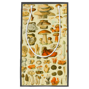 Bolsa De Regalo Pequeña Mushroom Vintage Toadstool Ilustracion antiguo