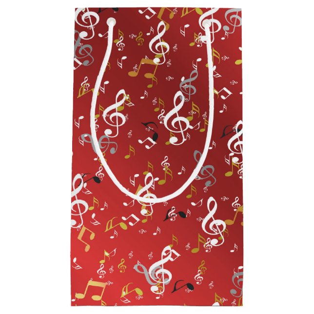 Bolsa De Regalo Pequeña música, música, nota, blanco, melodía, clef, sonid (Anverso)