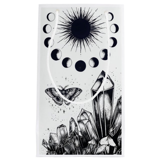Bolsa De Regalo Pequeña Mystic Moon Phases and Crystals  (Anverso)