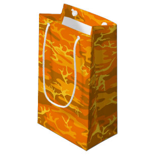 Bolsa De Regalo Pequeña Naranja Camo