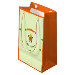 Bolsa De Regalo Pequeña Naranja gracioso