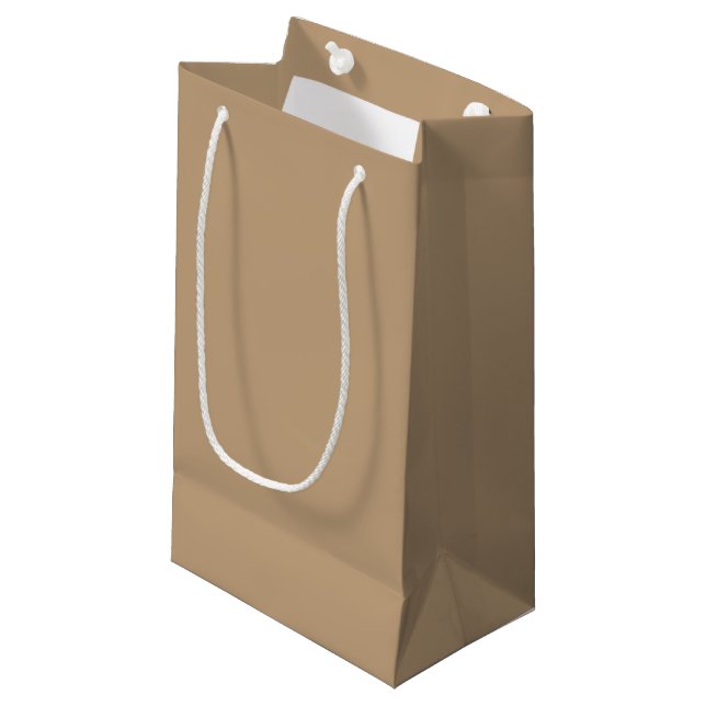 Bolsa De Regalo Pequeña Naranja gris sólido (Angulo Anverso)