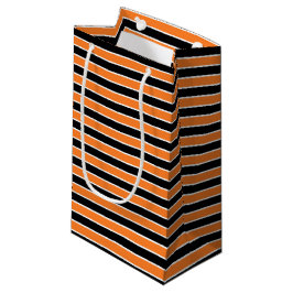 Bolsa De Regalo Pequeña Naranja, rayas blancos y negros