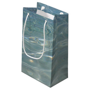 Bolsa De Regalo Pequeña Naturaleza azul del Resumen del Agua del Caribe