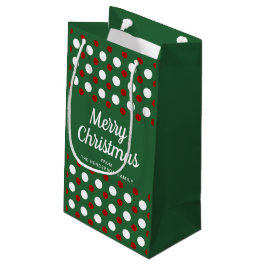 Bolsa De Regalo Pequeña Navidad con patrón verde moderno