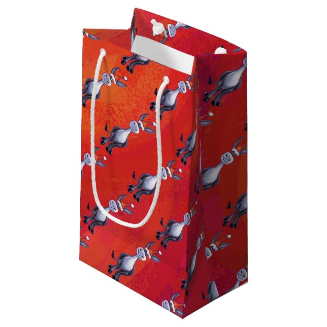 Bolsa De Regalo Pequeña Navidad de burro (Angulo Anverso)