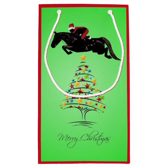 Bolsa De Regalo Pequeña Navidad de salto del caballo (Reverso)