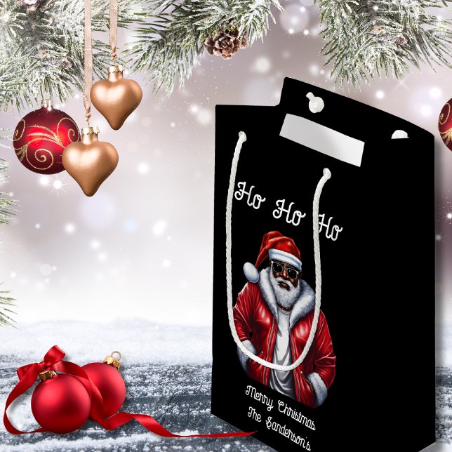 Bolsa De Regalo Pequeña Navidades afroamericanos modernos de Santa Guay ne (Subido por el creador)