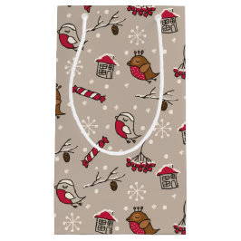 Bolsa De Regalo Pequeña Navidades Aves Woodland 'Hogar Por Vacaciones'