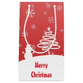 Bolsa De Regalo Pequeña Navidades blancos árbol de invierno maravilla de s