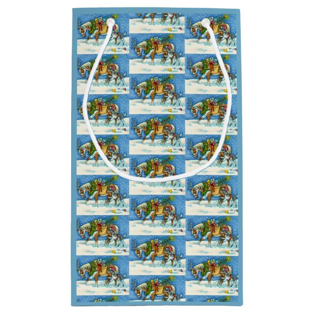 BOLSA DE REGALO PEQUEÑA NAVIDADES CHINCOTEAGUE PONÍAS, CINTURÓN Y JUGUETES (Reverso)