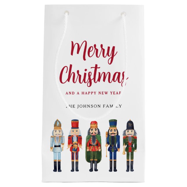Bolsa De Regalo Pequeña Navidades Cute Nutcracker Personalizados (Anverso)