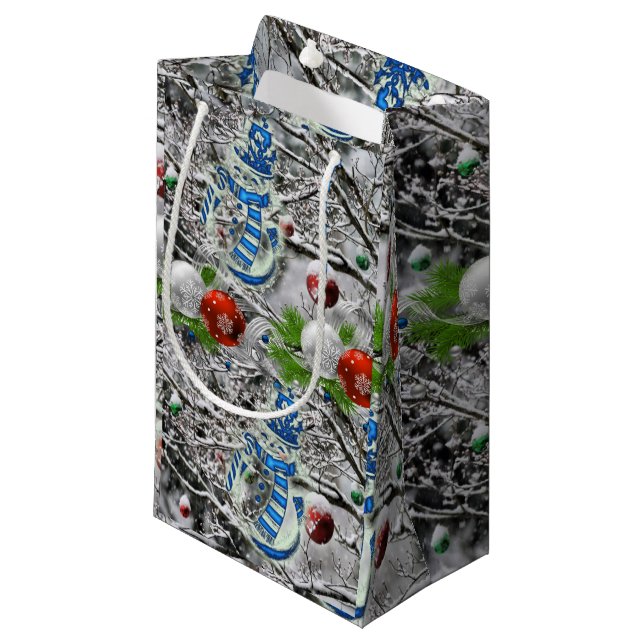 Bolsa De Regalo Pequeña Navidades de bolsitas de regalo Snowman (Angulo Anverso)