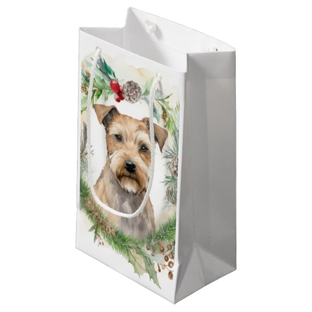 Bolsa De Regalo Pequeña Navidades de Chesapeake Bay Terrier Wreath Festime (Angulo Anverso)