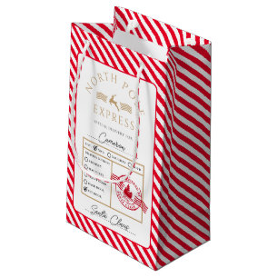 Bolsa De Regalo Pequeña Navidades de entrega especial del Polo Norte Rojo