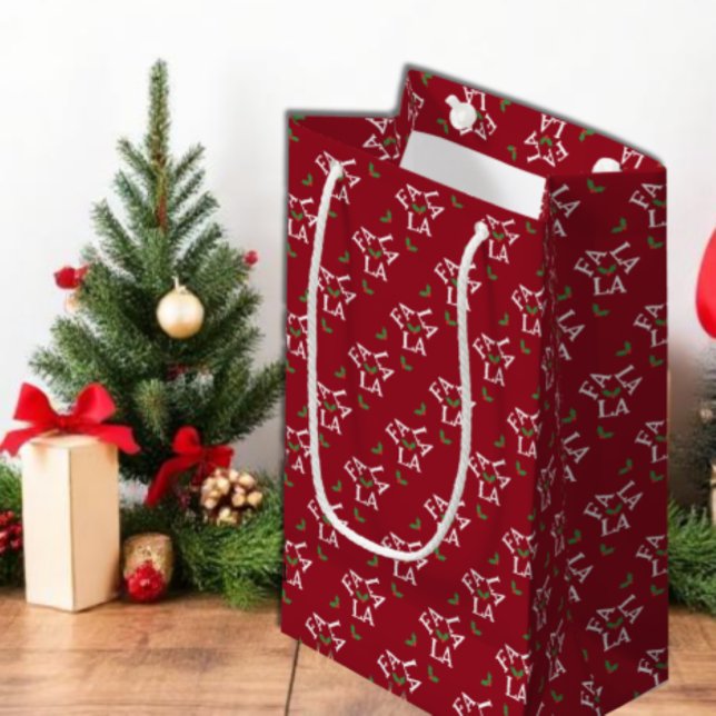 Bolsa De Regalo Pequeña Navidades de Fa La Festive Holly (Subido por el creador)