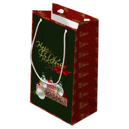 Bolsa De Regalo Pequeña Navidades de Felices Fiestas