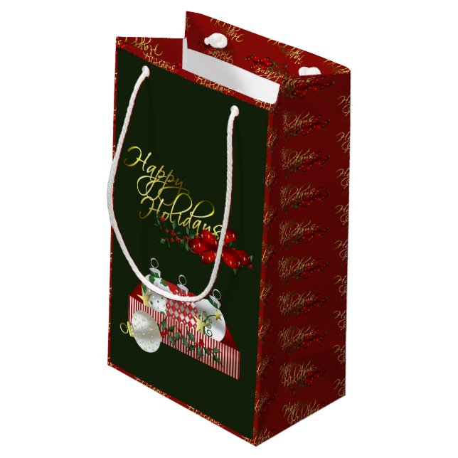 Bolsa De Regalo Pequeña Navidades de Felices Fiestas (Angulo reverso)