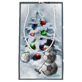 Bolsa De Regalo Pequeña Navidades de fútbol Snowman