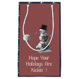 Bolsa De Regalo Pequeña Navidades de fútbol Snowman