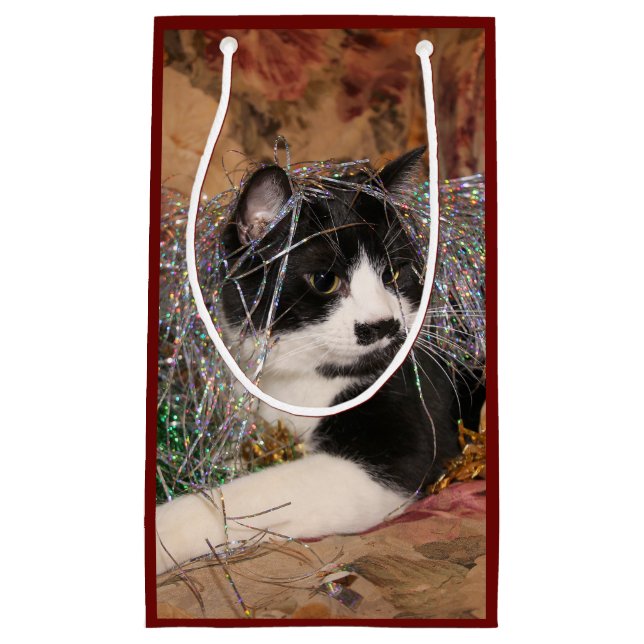 Bolsa De Regalo Pequeña Navidades de gatitos de Naughty Tuxedo (Anverso)