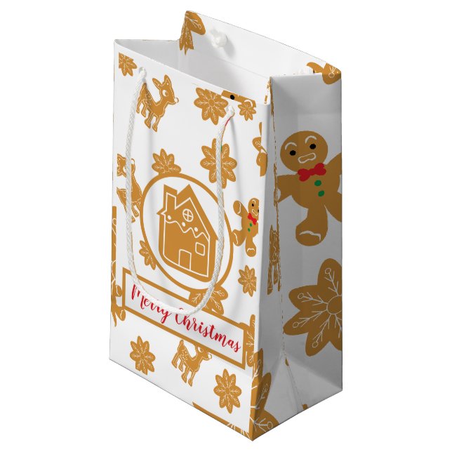Bolsa De Regalo Pequeña Navidades de Gingerbread House (Angulo Anverso)